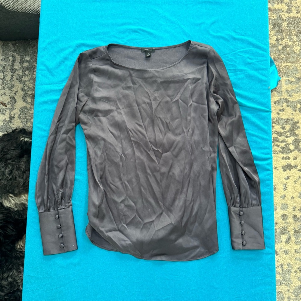 Ann Taylor Gray Blouse